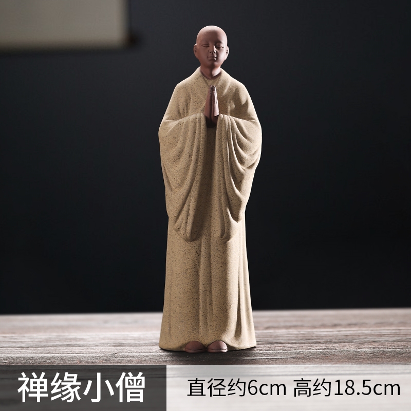 免運)禪意小和尚茶寵精品紫砂個性小沙彌創意手工茶玩茶臺擺件工藝品|茶
