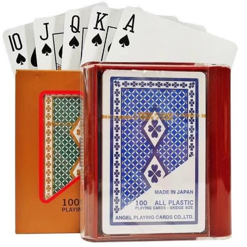 ANGEL日本小天使同款磨砂塑料撲克牌防水耐用窄牌梭哈棋牌室撲克