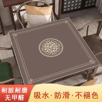 麻將機桌面打撲克牌專用桌布墊子棋牌室牌九臺布正方形加厚消音毯