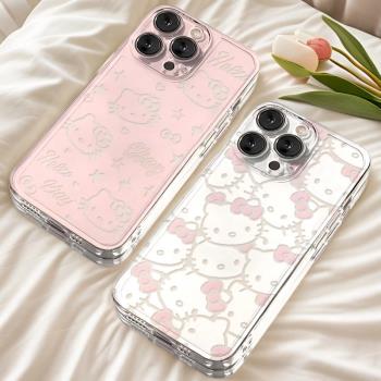 潮殼獸適用iPhone15pro手機殼14plus凱蒂貓13promax蘋果12mini防摔保護套11xsmax情侶7/8p新款可愛透明質感女