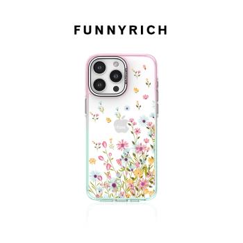 FUNNYRICH秘密花園適用iPhone16ProMax手機殼透明蘋果15新款磁吸保護套女款13超薄高階感14小清新文藝防摔ins
