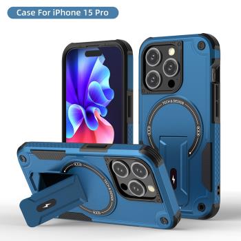 美式個性蘋果iPhone16-11強抗摔軍旅風戶外風格可選背帶隱藏支架磁吸全包邊KWSG手機殼