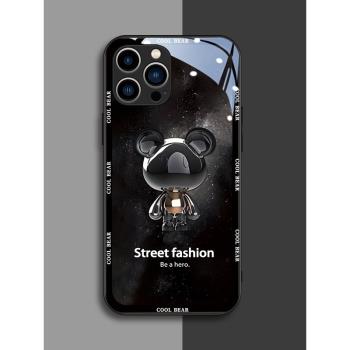 藍猩猩適用於蘋果15promax手機殼潮牌暴力熊iphone16promax全包防摔日韓14小眾高階感13情侶保護套男女新款