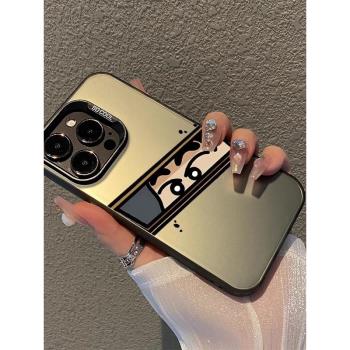 偷看蠟筆小新適用蘋果16promax手機殼iPhone15情侶14plus可愛13pro新款12少女卡通動漫11網紅鐳射xs小眾x防摔