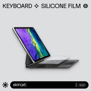 SkinAT 適用於妙控鍵盤矽膠膜 2021蘋果ipad pro11寸妙控鍵盤膜Pro12.9鍵盤透明膜 ipad妙控鍵盤防水鍵盤膜