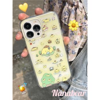 nanabear原創新款布丁狗三麗鷗可愛卡通女生雙層印花手機殼適用於蘋果14proamx13pro12