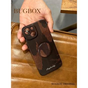 BUGBOX冬季新款美拉德簡約適用蘋果15Pro手機殼14防摔iPhone15promax保護套13矽膠軟殼全包鏡頭ins風
