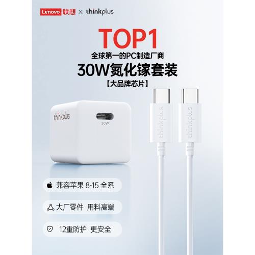 thinkplus快充30W氮化鎵平板蘋果