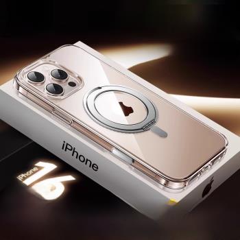 [拍照鍵保護]倍思360支點殼適用iphone16Pro手機殼蘋果15ProMax支架16保護套iPhone13高階14新款Magsafe磁吸p