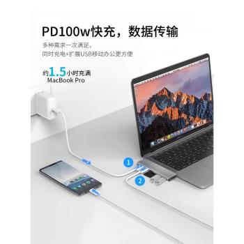 適用蘋果拓展塢macbook pro筆記本mac電腦typec轉接頭air1無線iPad平板usb3.0多介面擴充套件塢硬碟u盤轉換器hdmi