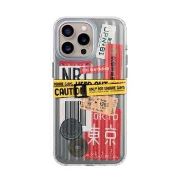 NOCOQUE新款旅行箱iphone15promax一體殼15pro適用於蘋果復古風手機殼防摔保護殼軟膠殼inns