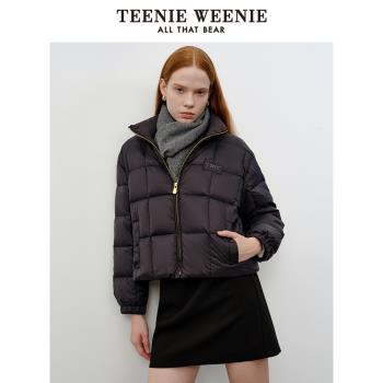 (免運)TeenieWeenie小熊女裝冬裝少女感雲感零壓羽絨服馬卡龍粉麵包外套