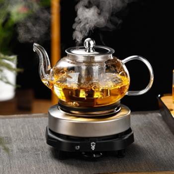 煮茶器玻璃煮茶壺家用小型電陶爐煮茶迷你燒水爐泡茶專用側把電熱