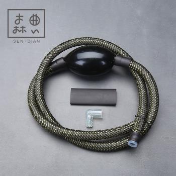 森典茶盤排水管帶吸水球矽膠功夫茶具配件茶道零配茶臺抽水管軟管