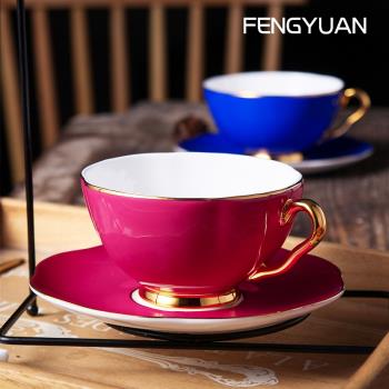 下午茶茶杯小精緻骨瓷咖啡杯歐式小奢華陶瓷家用歐式咖啡杯220ml
