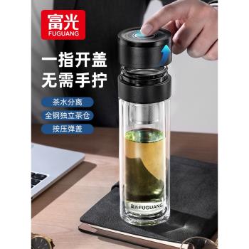富光高硼矽一鍵商務雙層玻璃杯