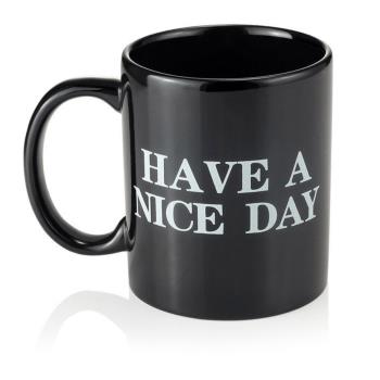 搞笑中指陶瓷咖啡馬克杯子茶水杯聖誕節生日禮物HAVE A NICE DAY