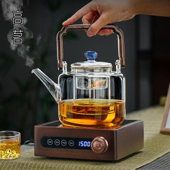 玻璃煮茶壺大容量2024新款家用電陶爐燒水壺加厚耐高溫茶水分離壺