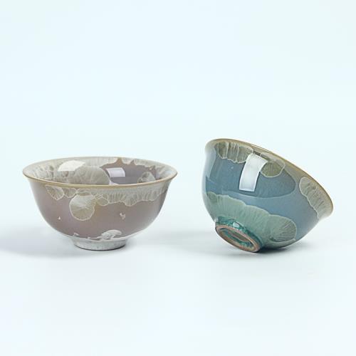 瀾云集 陶瓷粗陶窯變茶杯大號結晶釉主人杯個人杯品茗杯茶盞茶碗