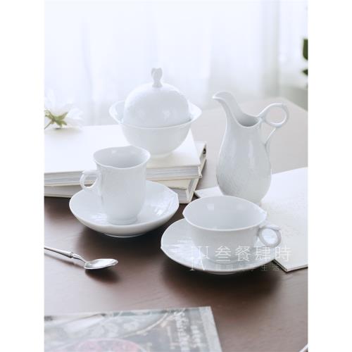 梅森Meissen神奇波浪浮雕白咖啡杯碟馬克杯茶具茶壺套組原裝全新