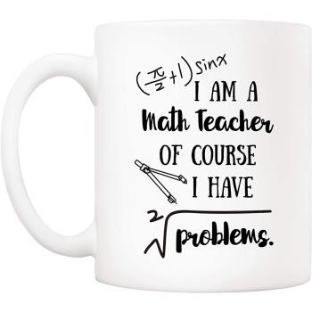 Math Teacher新款公式數學老師教師節禮物陶瓷咖啡馬克杯子茶水杯