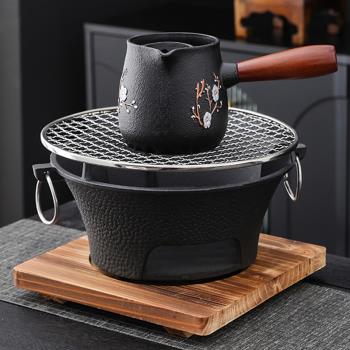 鑄鐵罐罐茶壺圍爐煮茶烤奶茶炭爐整套烤火爐家用戶外煮茶器具全套