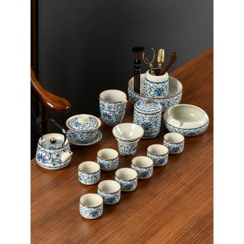汝窯茶具套裝高檔精緻功夫茶壺茶杯2024新款家用辦公室陶瓷提樑壺