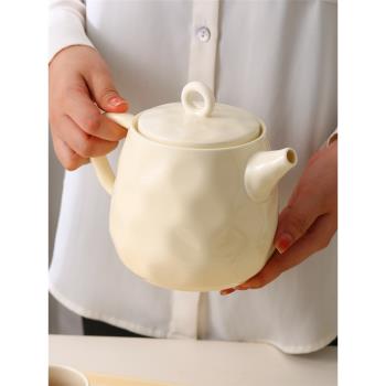 輕奢奶油杯陶瓷杯子家用客廳茶杯辦公室咖啡杯帶勺高顏值水壺水杯
