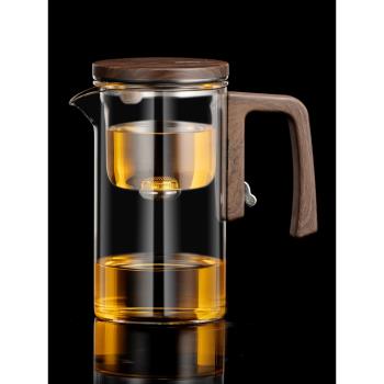 泡茶壺茶水分離飄逸杯全玻璃耐熱過濾沖茶神器功夫茶具磁吸泡茶杯