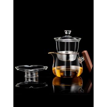 自動玻璃蓋碗家用泡茶神器