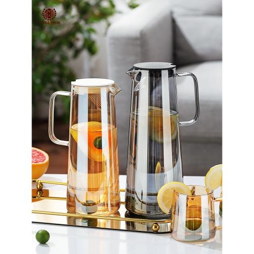 Vanultron家用玻璃冷水壺耐高溫大容易茶壺冷水壺泡茶壺送禮套裝