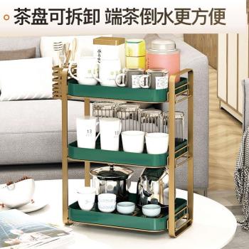 杯子收納置物架水杯架客廳玻璃茶杯雙層瀝水託盤家用桌面廚房架子