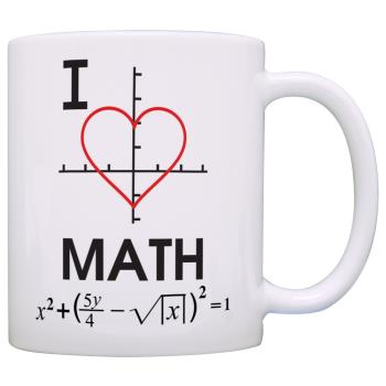 新款數學公式七夕情人節生日禮物LOVE陶瓷咖啡馬克杯子茶水杯MATH