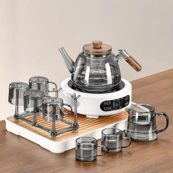 電陶爐煮茶壺2024新款煮茶爐煮茶器玻璃壺圍爐燒茶壺電熱蒸煮一體