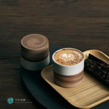 玩物志拿鐵杯冰美式濃縮復古咖啡杯北歐茶具景德鎮手工粗陶茶杯子