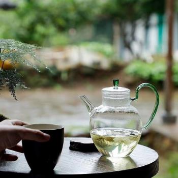 大容量蘋果玻璃煮水花茶執壺