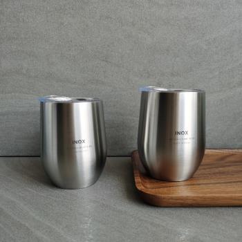 出口德國 316不銹鋼咖啡杯 雙層隔熱杯 隨手杯 蛋殼杯 茶杯馬克杯