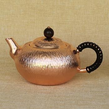 純手工純銅小茶壺紫銅迷你茶壺紅茶具復古銅壺加厚燒水壺
