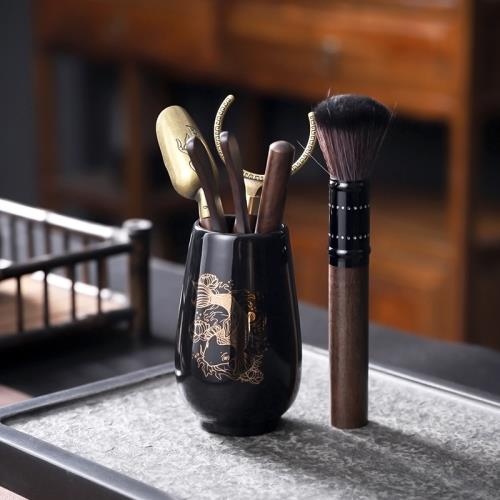 茶道六君子套裝零配件整套家用泡茶工具茶夾茶勺茶筆高檔茶藝擺件