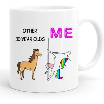 獨角獸陶瓷咖啡馬克杯子茶水杯30歲Gift生日禮物Birthday Unicorn