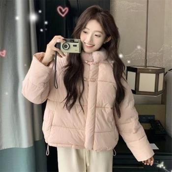 小香風短款羽絨服女2024新款小個子新中式國風設計感小眾冬季棉服