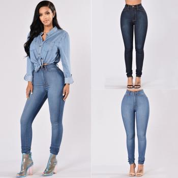 Ladies jeans elastic pants clothes women trousers 女牛仔褲