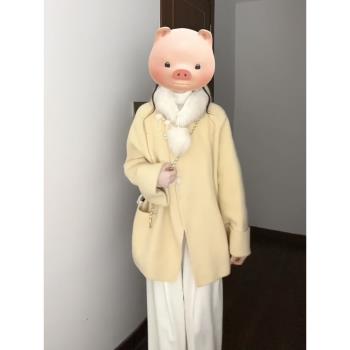 新中式國風呢子大衣女秋冬高階感2024新款溫柔氣質中長款毛呢外套