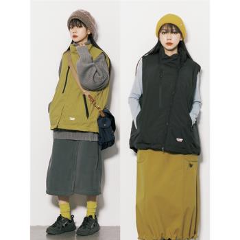 RCDB山系戶外立領防潑水90白鴨絨工裝羽絨服馬甲男女保暖背心外套