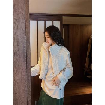 三吉黑花 女式新款2023新設計款無袖氣質別致今年流行的馬甲外穿
