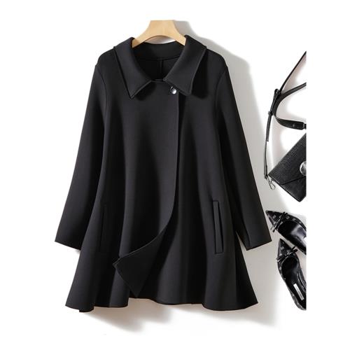 立體裁剪！矮小個子斗篷樣式上衣大碼寬松遮肚子空氣棉短風衣外套