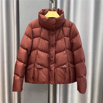 立領短款羽絨服冬季新款洋氣年輕媽媽中年加厚保暖外套Y106/808