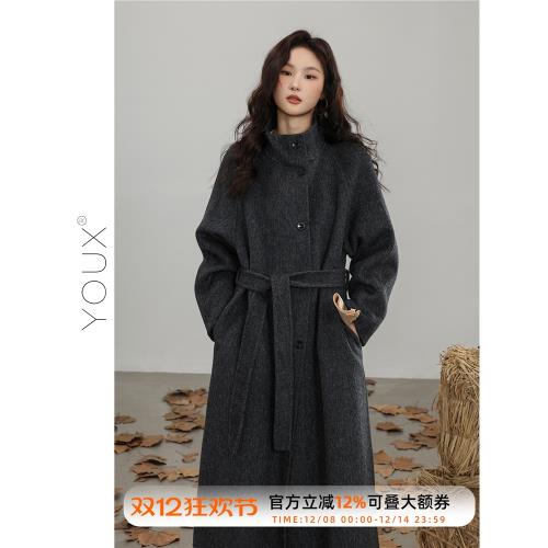 又巷【漫游利物浦】羊絨大衣25年秋冬季新款韓版雙面呢羊毛外套女