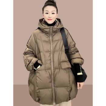 棉服女款冬季2024新款夾棉外套爆款棉衣棉襖女裝中長款加厚保暖潮