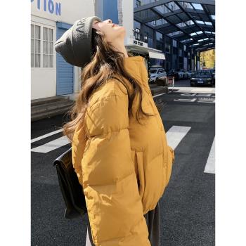 高階感今年流行羽絨服女2024冬季新款超好看加厚白鴨絨麵包服外套